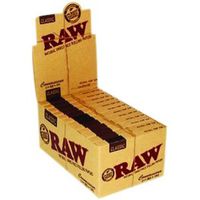 RAW Natural Papers + Tips 1 1/4 Connoisseur 32 Leaves UNFLAVORED Flavor Pack of 24