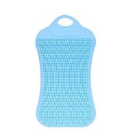 Tuscom 1Pc Silicone Dish Washing Sponge Scrubber,for Kitchen Cleaning Antibacterial Tool,Family Essential Artifact (5 Colors) (Sky Blue)