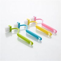 Excellent.advanced 2 Pack Toilet Bowl Brush,8" V Type Plastic Curved Bowl Handle Bathroom Cleaning Brush Home Bath Cleaner Tools Toilet Rim Brush (Random Color)