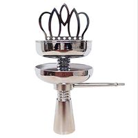 Hookah Hookah Crown Bowl Set Charcoal Holder Burner Hookah Tube, Hookah Accessories Silver