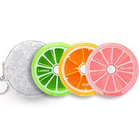 Pills Organizer Weekly Pills Dispenser Travel Pills Box Medicine Storage Container Plastic Pills Cases by INVODA (Group+Light Grey Bag)