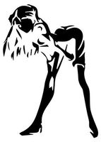 Sexy Anime Girl - Sticker Graphic - Auto, Wall, Laptop, Cell, Truck Sticker for Windows, Cars, Trucks