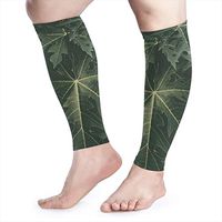 BLongTai Papaya Leaf Calf Compression Sleeve Men Womens Running Leg Sleeve for Shin Splint Muscle Pain Relief (1 Pair)