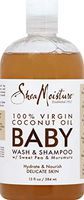 Shea Moisture 100 Percent Virgin Coconut Oil Baby Wash and Shampoo for Kids, 13 Ounce