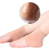 ROSENICE Heel Sleeve Protection Cushion Sleeve Therapy Wraps Shock Absorbing Sleeve Heel Cushions Size S (Skin Color)