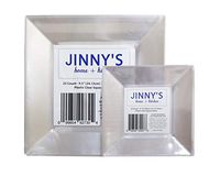 Disposable Dinner and Salad Dessert Plates – Serve 25 Guests on Clear Plastic Plates Measuring 9.5” and 6” Square for Wedding Receptions, Dinner Parties and Catering