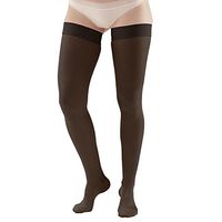Ames Walker AW Style 257 Microfiber Opaque 15 20 CT Thigh Highs w/Band Black MD