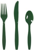 Hunter Green Cutlery Assortment 24 Pack