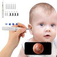 flydragonsuper Ear Canal Endoscope with 6 LED Lights,Smart Ear Spoon 720P Million Hd,Otoscope with 12 Replacement Heads Included,Suitable for Windows,Apple Computer and All Smartphone Tablets-3.9mm