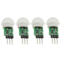 XLX 4PCS HC-SR312 Micro IR Pyroelectric Infrared Sensor Human Body Sensing Module PIR Motion Detector Module High Power High Efficiency Digital Measurement for Arduino Electronic Practice DIY