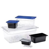 Carlisle 10211U07 TopNotch Polycarbonate Universal Handled Notched Lid, 20.75 x 12.88 x 0.88", Clear, For Full Size Food Pan (Case of 6)