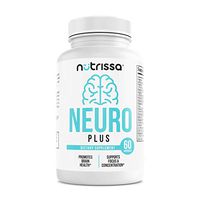 Neuro Plus Brain Health Dietary Supplement - for Improved Focus & Energy, Memory Support, Vitamins A, B & C, Iron, Magnesium, Zinc, Green Tea, Biotin, Folic Acid, 60 Capsules