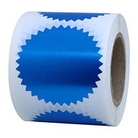 Hybsk 2" Gold Certificate Wafer Seals Labels Awards Legal Embossing Stickers (Bright Blue)