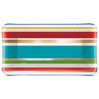 Foil Party Diamond Striped Appetizer Plates, 8ct