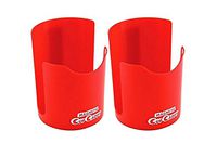 Magnetic Cup Holder by Master Magnetics - Hold Hot or Cold Drinks: Soda Can, Coffee Cup, Tumbler, Water Bottle - Powerful Magnets Keep Caddy Attached to Magnetic Surfaces 2pk (Red)