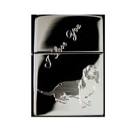 Lighter - I Love You Basset Hound High Polish Chrome - Star Int. Inc Brand