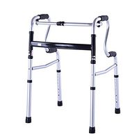 HYXQY-ZY Folding Walker Front Wheeled Support, Bariatric Walking Frame for Seniors Wide, Adult Elderly Walkers for Indoor Outdoor Adjustable Lightweight Portable, Mobility Aid for Handicap
