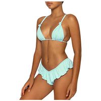 Acilnxm Women's Two-Piece Swimsuits Brazilian Sling Swimwear Bandeau Bandage Push Up Bikini Sets Beachwear Tankini Mint Green