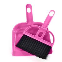 Mini Dust Pan And Brush Set, Transer Dust Sweeper Desktop Cleaning Brush Whisk Broom and DustPan (Hot pink)