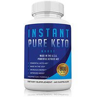 Instant Pure Keto Pills with Advanced Patented GOBHB Ketones - Ketogenic Supplement Exogenous Ketones Ketosis for Men Women 1 Month Supply