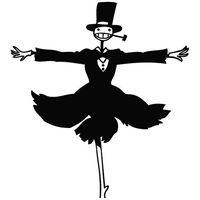 Leon Online Box Scarecrow - Cartoon Decal Vinyl Removable Decorative Sticker for Wall, Car, Ipad, MacBook, Laptop, Bike, Helmet, Small Appliances, Music Instruments, Motorcycle, Suitcase [a]