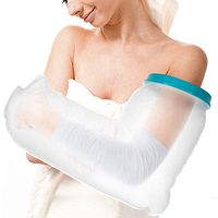 Doact Waterproof Arm Cast Cover Protector for Shower Bath, Keeps Casts Bandages Dry, Durable Reusable Cast Sleeve Bag Cover Adult Full Arm Wound Burn Hands Wrists Fingers Elbow, 25 Inches