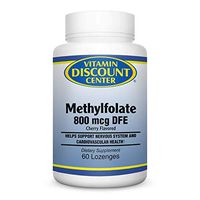 Vitamin Discount Center Methylfolate, 800 mcg DFE, Natural Cherry Flavor, 60 Lozenges
