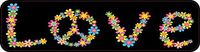 StickerTalk Floral Peace Symbol Vinyl Sticker, 8 inches by 2 inches