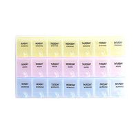 Pill Organizer, PUAO 7 Day Pill Box Portable Travel Prescription Weekly Pill Case(Morning Noon Evening) with Moisture-Proof Design and Large Compartments