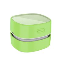 ODISTAR Desktop Vacuum cleaner,Mini table dust sweeper Energy Saving with auto power-off function,High endurance up to 400 mins,Cordless&360º Rotatable Design for Keyboard/Home/Office (Green charging)