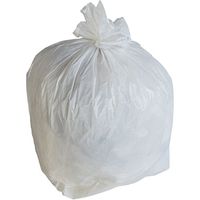 PlasticMill 12-16 Gallon Garbage Bags: White, 1 MIL, 24x31, 250 Bags.