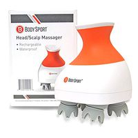 Body Sport® Head/Scalp Massager – Rechargeable Waterproof Head Massager –Personal Stress Relief Scalp Massage –Handheld Portable Massage Tool