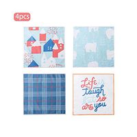 LOVEYP Dishcloth Cellulose Sponge Cloths Bulk 4 Pieces of EcoFriendly No Odor Reusable Cleaning Cloths for Kitchen Absorbent Dish Cloth Hand Towel (Dishcloths) Color as Shown 0