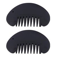 SUPVOX 2pcs Stone Therapy Massage Hair Comb Gua Sha Scraping Tools Guasha Board for Spa Acupuncture Scalp Meridian Health Massage