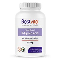 R-Lipoic Acid 100mg Stabilized with Bio-Enhanced® Na-RLA (120 Vegetarian Capsules) No Stearates - No Flow Agents - Vegan - Non-GMO - Gluten Free
