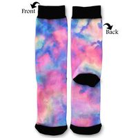 Rainbow Colorful Tie Dye Sky Socks Funny Fashion Novelty Advanced Moisture Wicking Sport Compression Sock for Man Women
