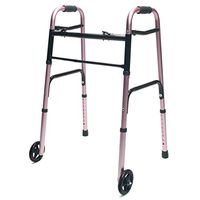Lumex ColorSelect Adult Walker with 5" Wheels, Pink, 716270PK-1