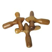 Bhbuy 1pcs Wooden Massage Stick Tool Hand Head Foot Face Body Massage T Massager