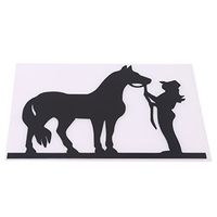 Meolin Cowgirl Horse Car Window Wall Laptop Decal Sticker,PET,7.095.83inch