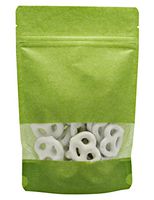 BAP 200 Pack 4 oz Lime Window Rice Paper Stand Up Pouch- 5 Mil Thickness