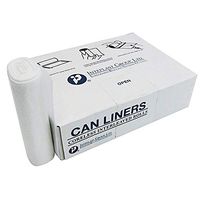 Inteplast Group 8-mic Interleaved High-Density Can Liners, 12-16 Gallons, 24" x 33", Natural, Pack of 20 Rolls, 50 Liners Per Roll