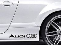 Sticker for Car - Audi Logo Premium Side Skirt Tt S3 S4 S5 S6 S8 S Line Quattro - Stickers Vinyl for Car Truck Window Bumper Laptop Vinyl Decals