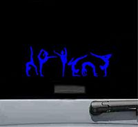Gymnastics Girls Vinyl Decal Sticker (BLUE)