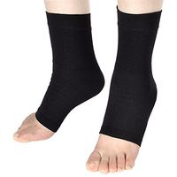 Liomor Foot Sleeves Plantar Fasciitis Compression Foot Socks, Arch Support & Ankle Support to Relieve Pain - Pair, Black, XL Size …