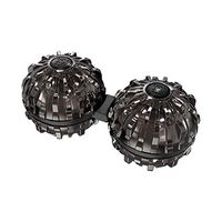 Massage Ball, Alloy Massage Ball Peanut Balls Body Massager for Adults and Children Massage Ball Set Pain Relief Back Roller Spiky Massage Lacrosse Balls for Plantar Fasciitis (Black)