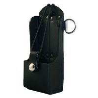 Boston Leather Radio Holder, Plain Black -