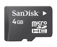 SanDisk 4GB MicroSDHC Card with SD Adpater ( SDSDQ-4096-A11M, US Retail Package )