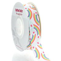 7/8" Rainbows Grosgrain Ribbon 100yd
