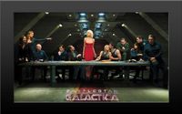 Battlestar Galactica TV Show Art Print — TV Show Memorabilia — 11x17 Poster FRAMED, Vibrant Color, Features Edward James Olmos, Mary McDonnell, and Katee Sackhoff.