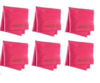 Microfiber Cloths for Electronics (6 Pack) - Cleans Lenses, Glasses, Screens, Cameras, iPad, iPhone, Tablet, Cell Phone, LCD TV Screens and More (Rose)